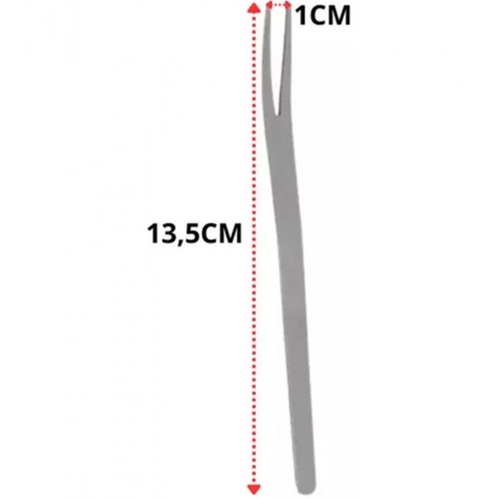Jogo 4 Garfos 13,5cm Para Petisco Em Aço Inox